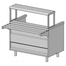 Прилавок-мармит 1-х блюд ЦМИ Волга ПМ1нп (1120х700(1030)х1240 мм)