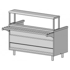 Прилавок-мармит 1-х блюд ЦМИ Волга ПМ1нп (1500х700(1030)х1240 мм)