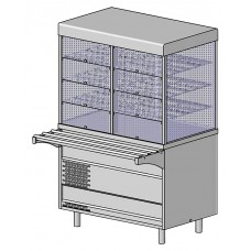 Прилавок-витрина холодильный ЦМИ Волга ПВХ (1120х700(1030)х1720 мм)