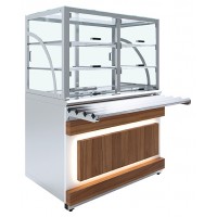 Прилавок холодильный Luxstahl ПХК (С)-1200 Premium Eco Wood