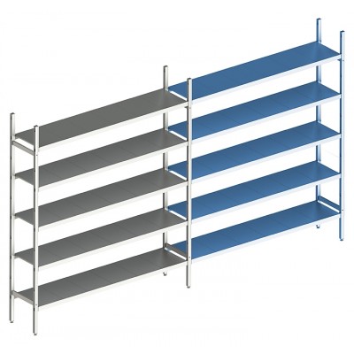 Стеллаж модульный линейный дополнительный POLAIR LOAD.ME INOX 18AL.5IN50.12Е