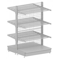 Стеллаж островной STAHLER (CRYSPI) Praktish L=665, G=470, H=1650 (сетчатые полки)