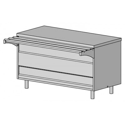 Прилавок тепловой ЦМИ Волга ПТ (1500х700(1030)х870 мм)