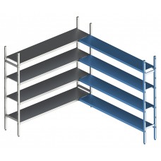 Стеллаж модульный угловой дополнительный POLAIR LOAD.ME INOX 16AL.4IN40.08C