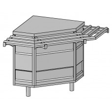 Прилавок поворотный внешний ЦМИ Волга ППВш90 (1457х1030х870 мм)