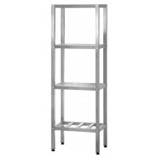 Стеллаж полочный Mecon Profi Inox СПЛп 1000х400х1600 мм, полки-решетки, 5 шт.
