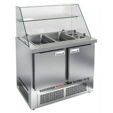 Стол для салатов HICOLD SLE3-11GN (2х1/1+3х1/6) высокое стекло