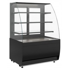 Витрина кондитерская Carboma K70 VM 1,3-2 Standard версия 2.0 открытая (Techno 9005)