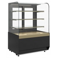 Витрина кондитерская Carboma Radius KR70 VM 0,6-2 Standard открытая, горка (Bronze 9005/0109)