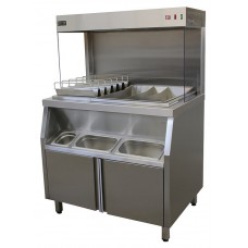Стол тепловой для картофеля фри Симеко СТ1007 (с 1-ой скобой для совка)