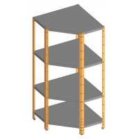 Стеллаж кухонный угловой Restoinox СТПУ-7/5-ЭН