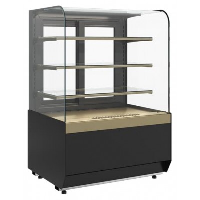 Витрина кондитерская Carboma Radius KR70 VM 1,3-2 Standard открытая (Bronze 9005/0109)