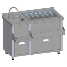 Барная станция Restoinox БСЗ1-15/7-05 с ящиками и вертушкой