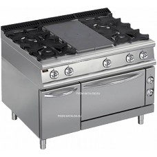 Плита со сплошной поверхностью газовая Apach Chef Line LRSTG127R4FE