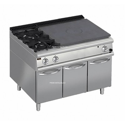 Плита со сплошной поверхностью газовая Apach Chef Line LRSTG127R2SXCS