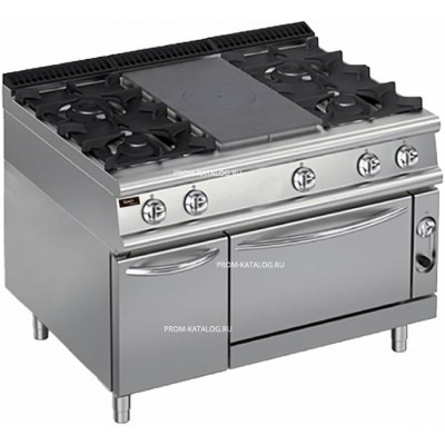 Плита со сплошной поверхностью газовая Apach Chef Line LRSTG129R4FE